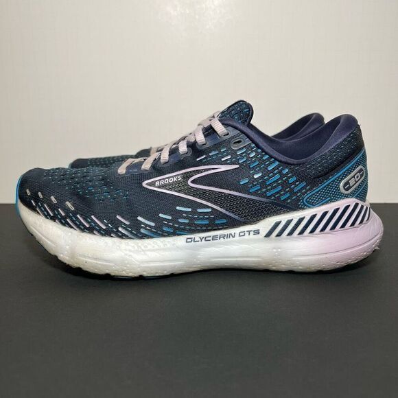 Womens BROOKS Glycerin GTS 20 Blue Athletic Shoes / Size 9.5 - Picture 3 of 8
